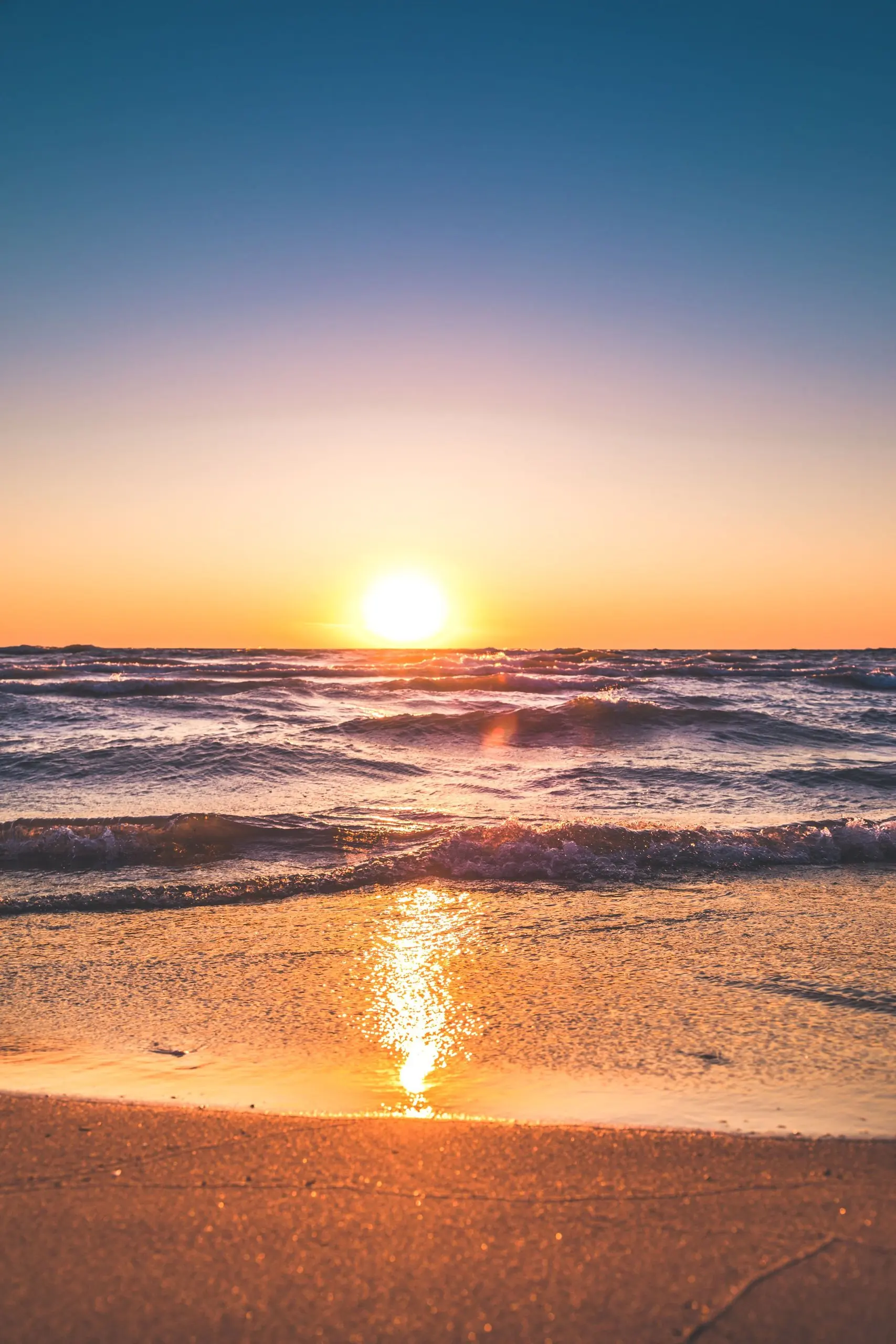 Ocean sunrise over a Florida coastal community